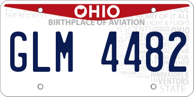 OH license plate GLM4482