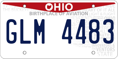 OH license plate GLM4483