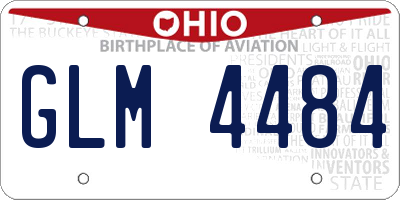 OH license plate GLM4484