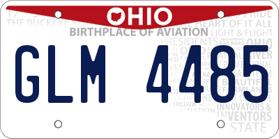 OH license plate GLM4485