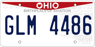 OH license plate GLM4486