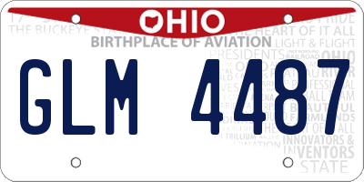 OH license plate GLM4487