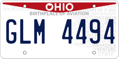 OH license plate GLM4494