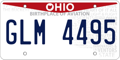 OH license plate GLM4495