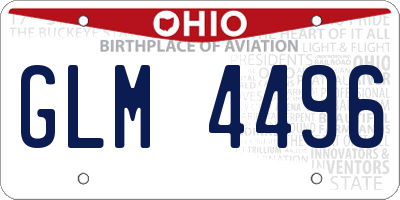 OH license plate GLM4496