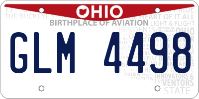 OH license plate GLM4498