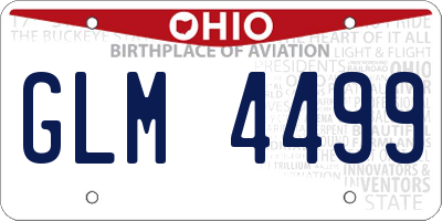 OH license plate GLM4499
