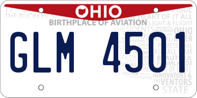 OH license plate GLM4501