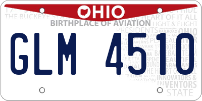 OH license plate GLM4510