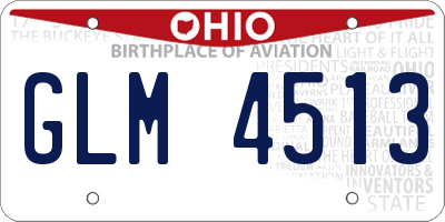 OH license plate GLM4513