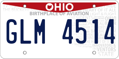 OH license plate GLM4514