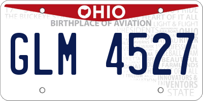 OH license plate GLM4527
