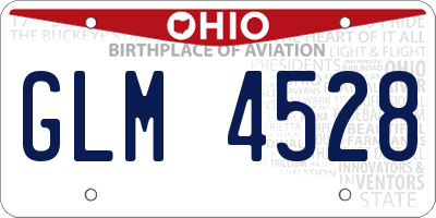 OH license plate GLM4528