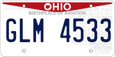 OH license plate GLM4533