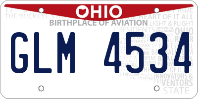 OH license plate GLM4534