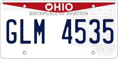 OH license plate GLM4535