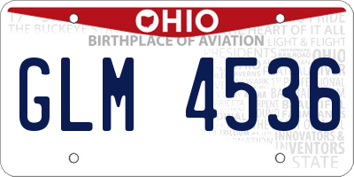 OH license plate GLM4536