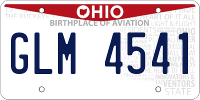 OH license plate GLM4541