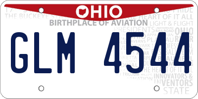 OH license plate GLM4544
