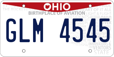 OH license plate GLM4545