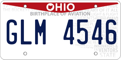 OH license plate GLM4546