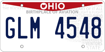 OH license plate GLM4548