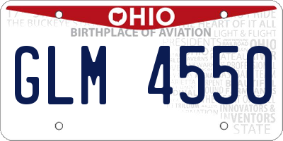 OH license plate GLM4550