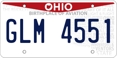 OH license plate GLM4551