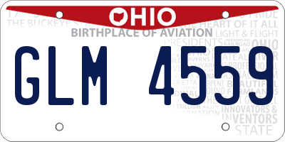 OH license plate GLM4559