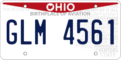 OH license plate GLM4561