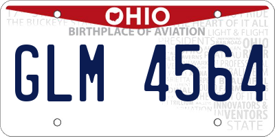 OH license plate GLM4564