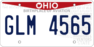 OH license plate GLM4565