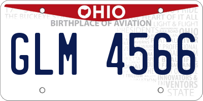 OH license plate GLM4566
