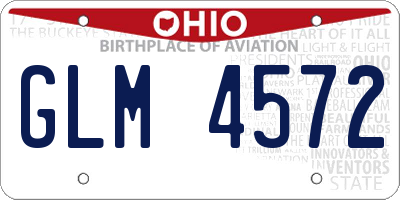 OH license plate GLM4572