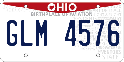 OH license plate GLM4576