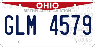 OH license plate GLM4579