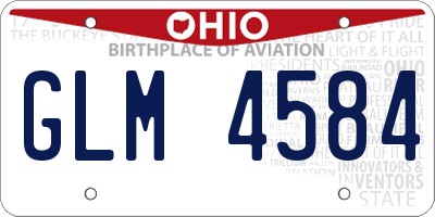 OH license plate GLM4584