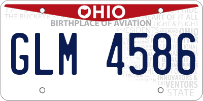OH license plate GLM4586