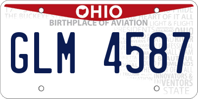 OH license plate GLM4587