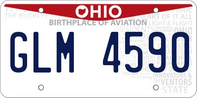 OH license plate GLM4590