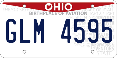 OH license plate GLM4595