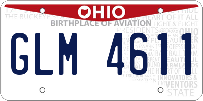 OH license plate GLM4611