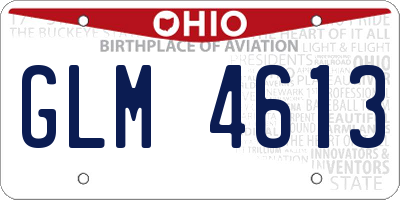 OH license plate GLM4613