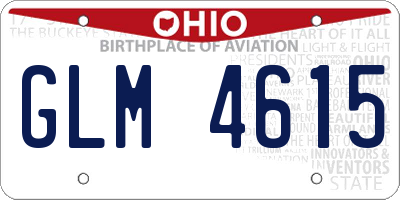 OH license plate GLM4615