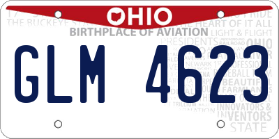 OH license plate GLM4623