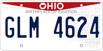 OH license plate GLM4624