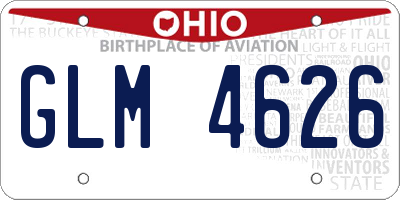 OH license plate GLM4626