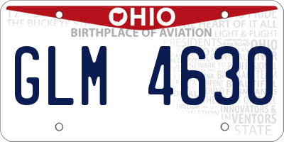 OH license plate GLM4630