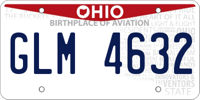 OH license plate GLM4632
