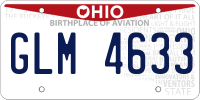 OH license plate GLM4633